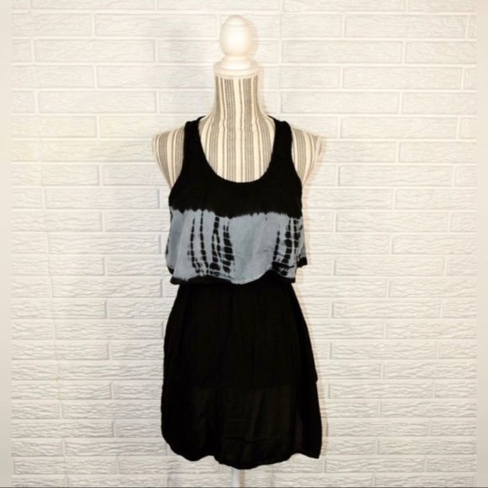 Japna Tie Dye Tiered Mini Dress Size Small